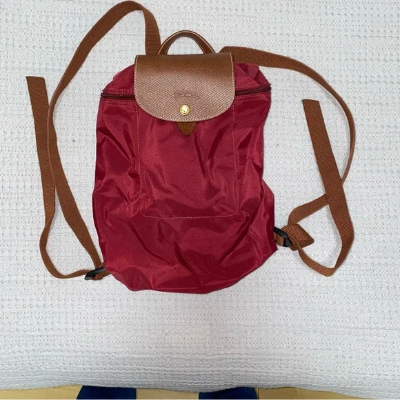 Longchamp backpack maroon online